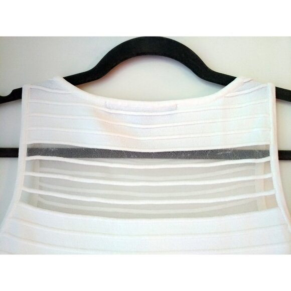 French Connection White Dress Size 2 like Herve Leger Bandage Dress - Picture 7 of 8